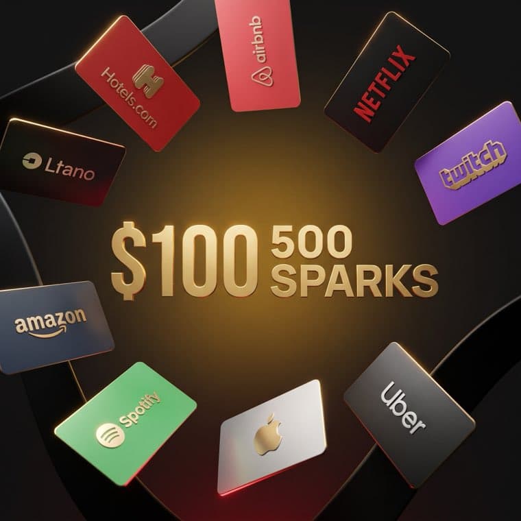 Gift cards bought with Spark
